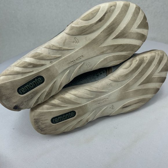 REMONTE Womens 38 (US 7.5-8) Liv 25 Blue Perforated Leather Loafer Flats Comfort - Picture 8 of 9